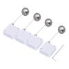 MECCANIXITY Retractable Cable Lock with Double-Sided Adhesive Remote Control Security Lock Round Iron Cap for TV, DVD,Showroom,Remote,600g 4Set White view 1