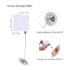 MECCANIXITY Retractable Cable Lock with Double-Sided Adhesive Remote Control Security Lock Round Iron Cap for TV, DVD,Showroom,Remote,600g 4Set White view 2