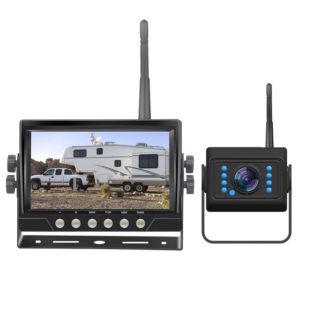 1080P Digital Backup Camera System Kit - 200M Wireless Transmission, 7 Inch AHD IPS Screen, IP69K Waterproof, Reversing System for Truck RV Yacht Campers (Color : 1 Camera)