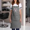 TEEAMORE Custom Barber Apron Hairdressers Men Hair Stylist Salon Two Big Pockets Grooming Aprons Barbershop AshGrey D8 view 4