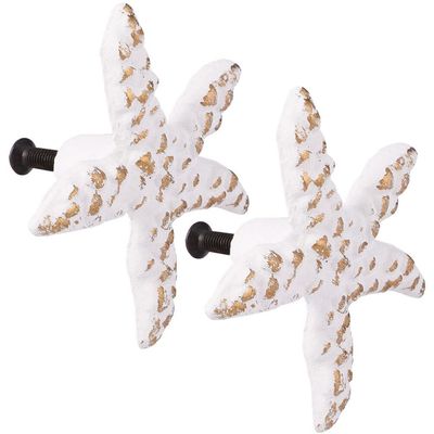 Homoyoyo 2pcs Vintage Decor Cabinet Handles Sturdy Iron Knobs for Home Retro Kitchen Pulls