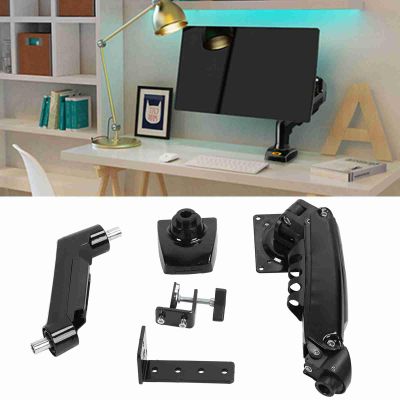 Computer Monitor Single Arm Stand, Adjustable Monitor Desk Mount for 17-30 Inch Screens, Weight Bearing Range 2-9kg/4.4-19.8lb, Fits Flat and Curved Computer Screens