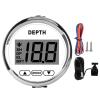 Estink Depth Sounder Kit, DC 12V IP67 Dash Depth Finder Transducer with White Backlight Digital Boat Depth Finder Marine Instruments for Yachts Fishing Boats Marine Transportation view 1