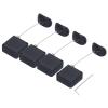 MECCANIXITY Retractable Cable Lock with Double-Sided Adhesive Remote Control Security Lock Arc Terminal for TV, DVD,Showroom,Remote,600g 4Set Black view 1