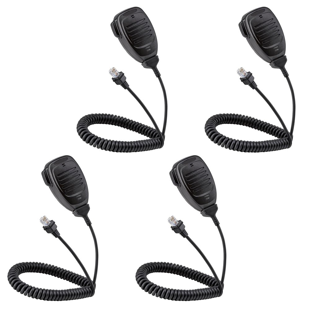 Arrowmax 4 Packs AMM350-K30-8PIN KMC-35 Slim-Line Hand Microphone Mobile Radio (RJ45) 8 Pin Compatible with Kenwood NX700 NX800 NX-820 NX-920 TK8180 TK7180 TK7360 TK8160 Car Walkie-Talkie Mic