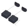 MECCANIXITY Retractable Cable Lock with Double-Sided Adhesive Remote Control Security Lock Arc Terminal for TV, DVD,Showroom,Remote,600g 2Set Black view 1