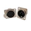 10Pcs XLR Connector 3 Pin Panel Mount XLR Male pl;/UG Female Jack A-dio Soldering Connectors Alloy Shell(10Pcs Male) view 2