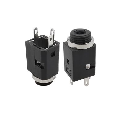 10Pcs PJ-341 3.5mm Headphone Jack Connector 3.5 mm 3 Pin A-dio Headphone Socket Female Vertical Straight pl;/UG with Nut PJ341-3P