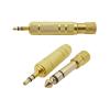 4Pcs 3.5mm TRS pl;/UG to 6.35mm Jack Adapter 6.35 Male to 3.5 Female Gold Plated Set Stereo A-dio Headphone Microphone Converter view 2