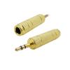 4Pcs 3.5mm TRS pl;/UG to 6.35mm Jack Adapter 6.35 Male to 3.5 Female Gold Plated Set Stereo A-dio Headphone Microphone Converter view 4