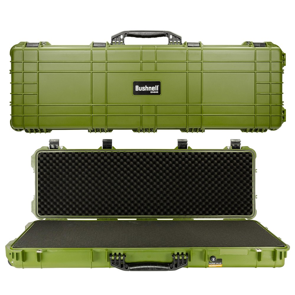 Bushnell 48 Inch Extra Large Waterproof Hard Case For Equipment, Shock Proof, and TSA Ready (OD Green)