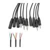 3Pcs 2.5mm/3.5mm Male Female 2/3/4Pole Mono/Stereo Aux pl;/UG Jack Connector to Bare Wire End Fit Compatible DIY A-dio Headphone Cable Repair(2.5mm 3Pole Female) view 2