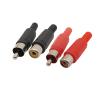 10Pcs Plastic R/;CA Male pl;/UG R/;CA Female Socket Welding Head Lotus Adapter R/;CA A-dio Video Wire Cable Connector(Black Male) view 3