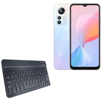 BoxWave Keyboard Compatible with Blackview A85 - SlimKeys Bluetooth Keyboard, Portable Thin with Chiclet-Style Keys - Jet Black