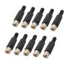 10Pcs Plastic R/;CA Male pl;/UG R/;CA Female Socket Welding Head Lotus Adapter R/;CA A-dio Video Wire Cable Connector(Black Female) view 1