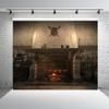 BELECO 9x6ft Fabric Medieval Castle Kitchen Backdrop Old Kitchen Interior with Fireplace Roast Chicken Fantasy Ancient Tavern Background for Party Decorations Photo Booth Shoot Studio Props view 2