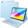 iPad 10th Generation Case with Keyboard Magnetic Detachable BT Keyboard Case Premium Protective Cover & Pencil Holder for Apple iPad 2022 10.9 Inch (Sky Blue) view 1