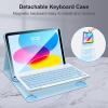 iPad 10th Generation Case with Keyboard Magnetic Detachable BT Keyboard Case Premium Protective Cover & Pencil Holder for Apple iPad 2022 10.9 Inch (Sky Blue) view 4