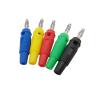 10/5/2Pcs Solderless 4mm Banana pl;/UG Connector Side Stackable Banana Plugs Wire Cable DIY Connectors Red Black Blue Green Yellow(Red,2Pcs) view 4