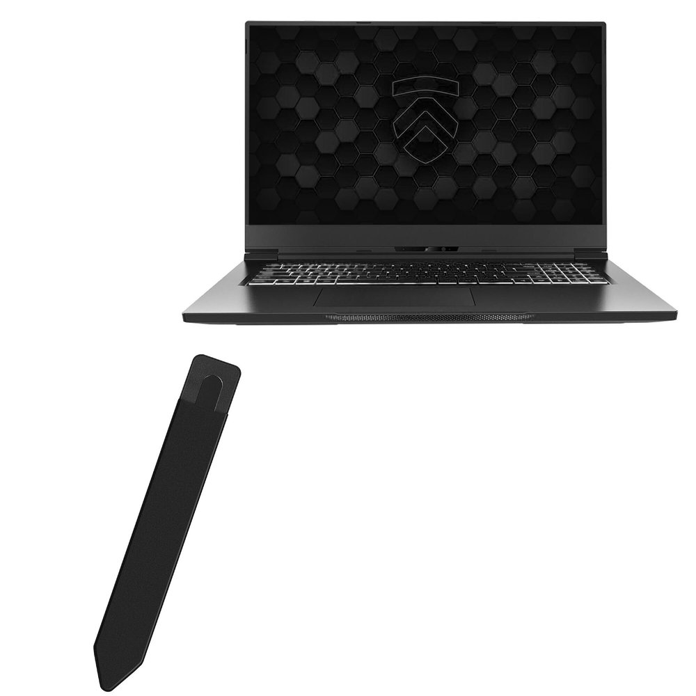 BoxWave Stylus Pouch Compatible with Eluktronics MAX-17 - Stylus PortaPouch, Pen Stylii Holder Carrier Portable Self-Adhesive - Jet Black