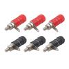 4mm Banana Socket Mount Binding Post Nut Banana Female Jack Terminal Block Connector Nickel Plated Fit Compatible 4mm Banana pl;/UG Red&Black(5Pair) view 1