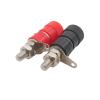4mm Banana Socket Mount Binding Post Nut Banana Female Jack Terminal Block Connector Nickel Plated Fit Compatible 4mm Banana pl;/UG Red&Black(5Pair) view 2