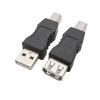 1Pcs USB 2.0 Type A Male/Female to USB Type B Male Plugs Printer Square Interface Connector USB Adapter Converter(1Pcs A-USBK) view 2