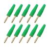10Pcs 2mm Banana pl;/UG Connectors Gold Plated 2mm Male Pin Plugs Instrumentation Testing Wire Cable Solder Type Bananas Connector(10Pcs Green) view 1