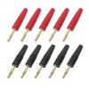 10Pcs 2mm Banana pl;/UG Connectors Gold Plated 2mm Male Pin Plugs Instrumentation Testing Wire Cable Solder Type Bananas Connector(5Pcs Red 5Pcs Black) view 1