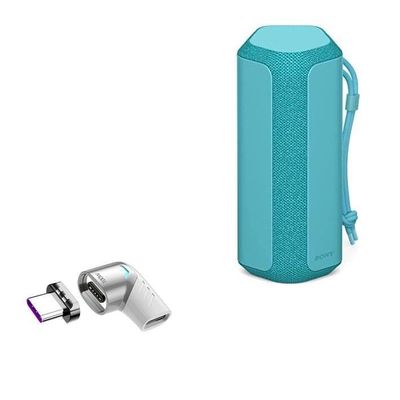 BoxWave Adapter Compatible with Sony SRS-XE200 - MagnetoSnap PD Angle Adapter, Magnetic Charging Connector Device Saver - Metallic Silver