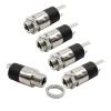 5Pcs Cylindrical PJ-392 3.5mm Female Jack Stereo Connector PJ392 3Legs 3.5 mm Headphone A-dio Socket pl;/UG with Nut Connectors(Silver 5Pcs) view 1