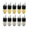 5Pcs Cylindrical PJ-392 3.5mm Female Jack Stereo Connector PJ392 3Legs 3.5 mm Headphone A-dio Socket pl;/UG with Nut Connectors(Silver 5Pcs) view 2
