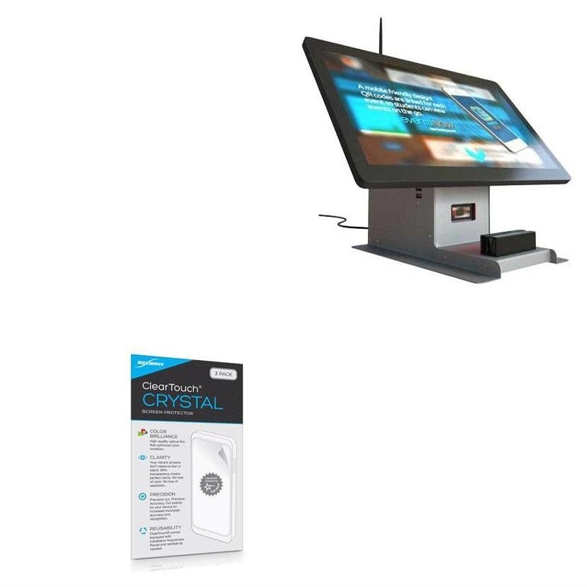 BoxWave Screen Protector Compatible with Advanced Kiosks Space Saving Kiosk (19 in) - ClearTouch Crystal (2-Pack), HD Film Skin - Shields from Scratches