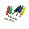 10/5/2Pcs Solderless 4mm Banana pl;/UG Connector Side Stackable Banana Plugs Wire Cable DIY Connectors Red Black Blue Green Yellow(Blue,2Pcs) view 3