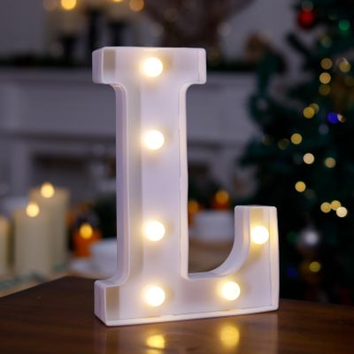 LED Light Up Letters, 26 Alphabet Marquee Letter Lights Sign - Letter L