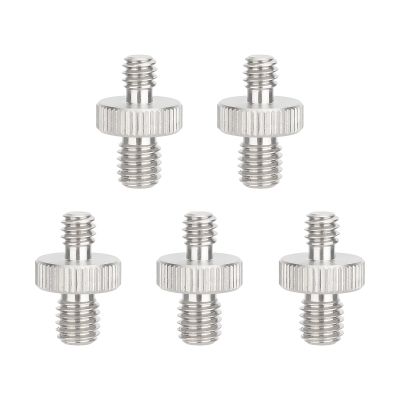 CAMVATE M8 Male to 1/4"-20 Male Stainless Steel Screw Adapter (5-Pack) - 3451