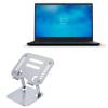 BoxWave Stand and Mount Compatible with Purism Librem 14 - Executive VersaView Laptop Stand, Ergonomic Adjustable Viewing Angle Metallic Riser - Metallic Silver view 1