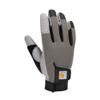 Carhartt Women's Synthetic Leather High Dexterity Touch Sensitive Secure Cuff Glove, Steel/Grey, Small view 1