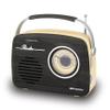 Emerson EAS-3002 Portable Bluetooth Retro Radio with AM/FM Tuner, USB/AUX Inputs, Built-in Rechargeable Battery, and Carrying Handle, Espresso view 1
