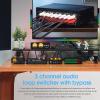 Douk Audio L3 RCA Audio Switch 1 in 3 Out & 3 in 1 Out, 3 Channel Switcher Selector Box with Remote Control & VU Meter & Bypass for PC, Amplifier, Speaker view 2