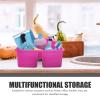 Cabilock Cleaning Tool Organizer Basket Lightweight Compartment Storage Box for Home Office Kitchen Bathroom Versatile Desktop Sundries Holder Handle for Cleaning Supplies view 4
