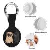 Funny Pugs Dogs Soft Silicone Case for AirTag Holder Protective Cover with Keychain Key Ring Accessories view 4