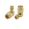 Mixeri 1Pcs SMA Connector Male Female RP-SMA pl;/UG Jack R/F Coax Adapter Connector Straight Right Angle T-Type Splitter Gold-Plated Brass(J 1Pcs) view 1