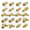 1Pcs SMA Connector Male Female RP-SMA pl;/UG Jack R/F Coax Adapter Connector Straight Right Angle T-Type Splitter Gold-Plated Brass(D 1Pcs) view 2