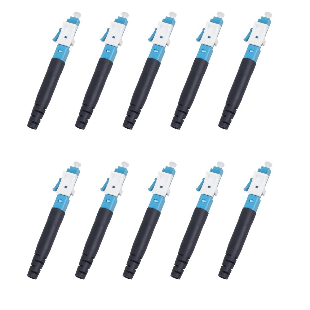 fyboptwu 10pcs LC 9/125 Fiber Optic Singlemode Fast Connector