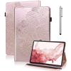 VODEFOX Case for Samsung Galaxy Tab A11 + Plus/A9 + Plus 5G 11 Inch 2025/2023, PU Leather Multi-Angle Smart Stand Pocket Tablet Cover with Card Slots - Golden view 1