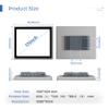 SunKol 17" Industrial Embedded Panel PC, IP65 Fanless Touch All in One Computer, Windows 10 Pro, Auto Power-on, 2xLAN,HDMI,6xUSB,2xRS485,4xRS232 (I3-7100U, 8GB RAM 128GB SSD) view 2