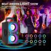 TPyesss Bluetooth Speakers, 80W(Peak) Wireless TWS Portable Bluetooth Speaker, Beat-Driven Lights, 100dB Loud Stereo Speaker with BassUp, Speakers with Subwoofer for Outdoor, Party, Camping view 4