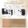 Treela 6 Pack of Disposable Camera for Wedding Bulk Bachelorette Single Use Flash 35mm Camera for Birthday Concert Travel Anniversary Party Supply Favor Vacation Gift(White, Simple) view 2