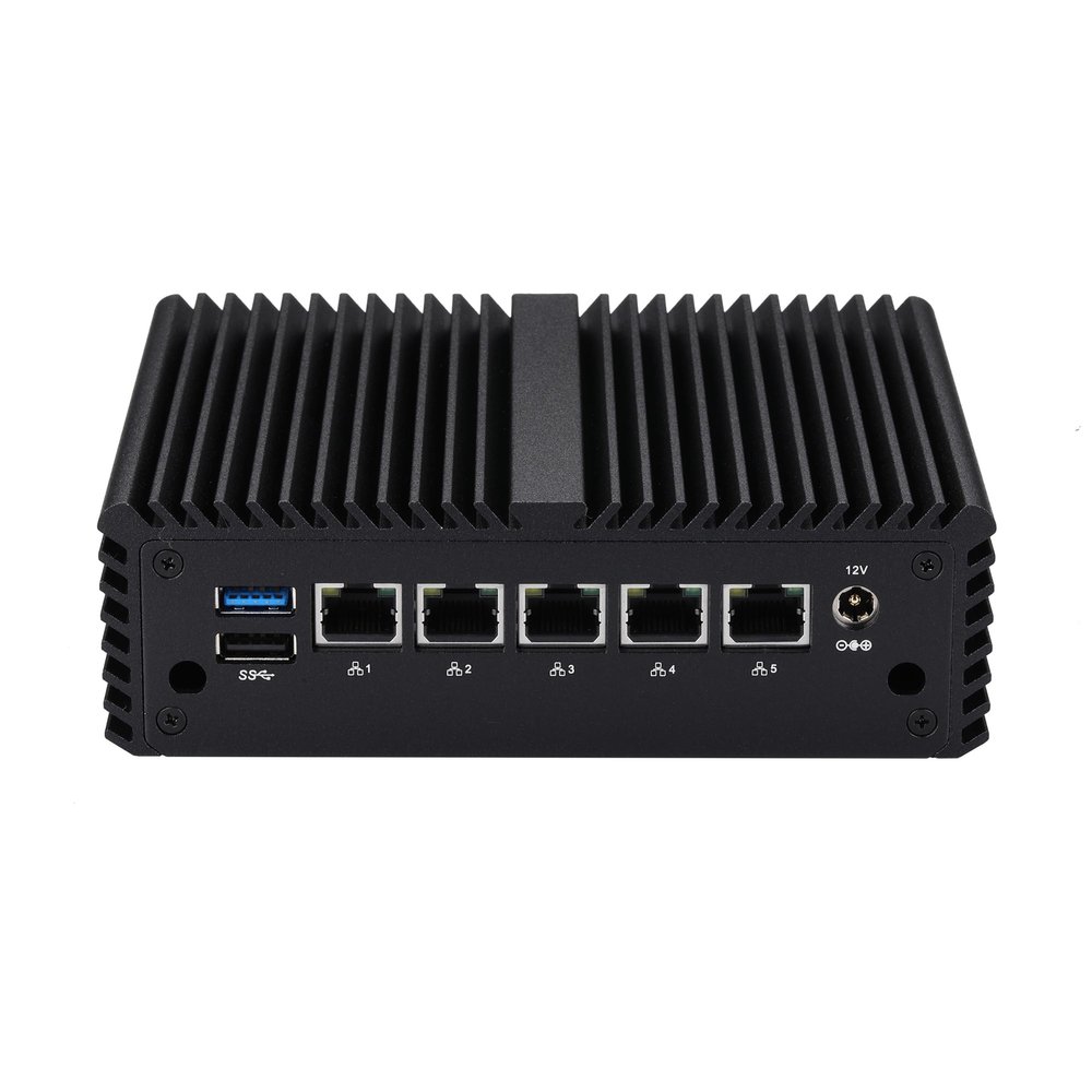 Qotom 5X 2.5 Gigabit Nic Mini Router Celeron J6412 4G RAM 64G mSATA Fanless Mini PC